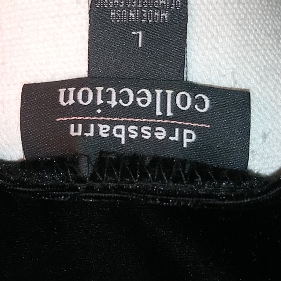 Dressbarn Black Velvet Blouse Size L - Picture 9 of 11